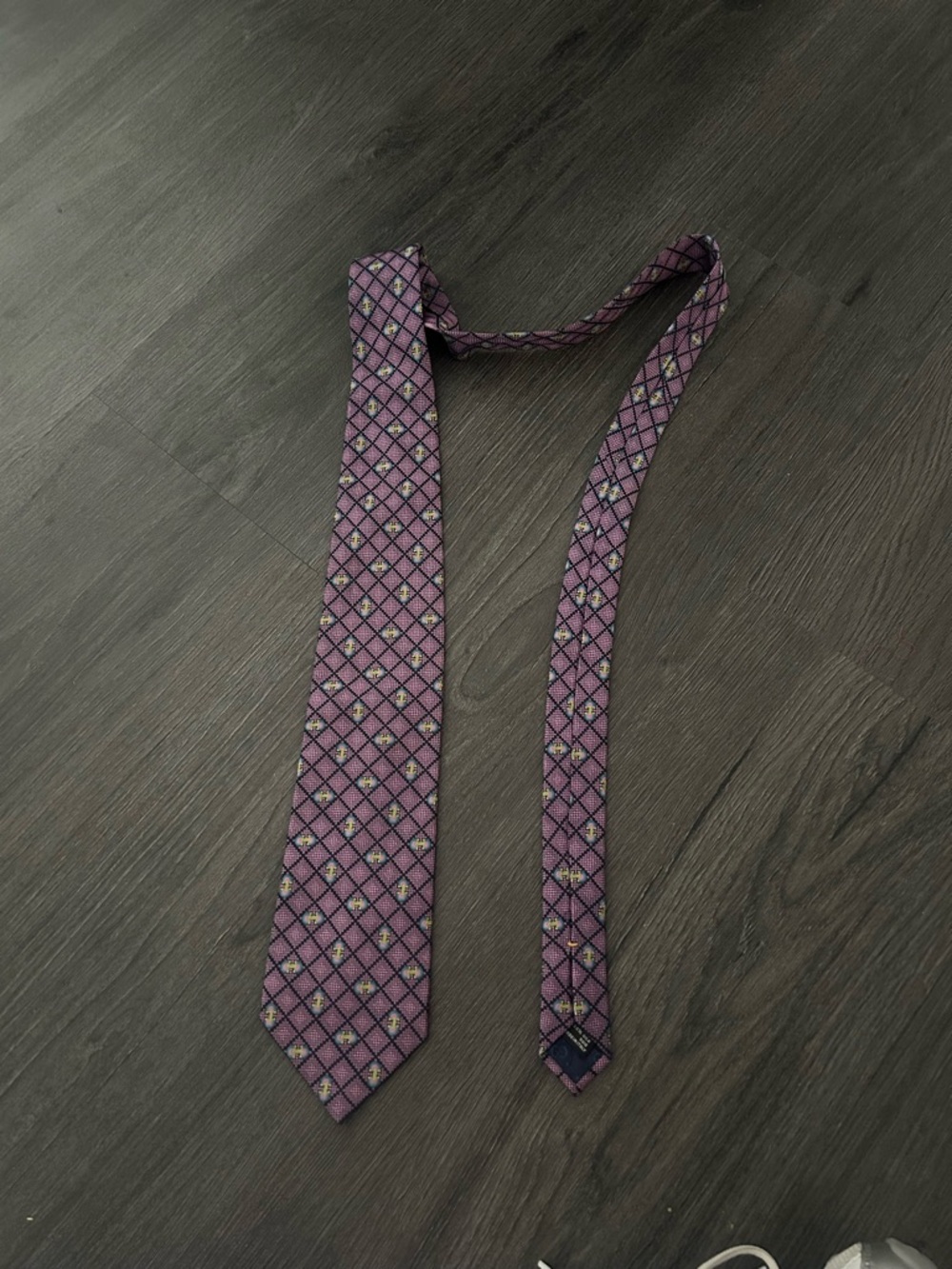 Gucci Purple Geometric Silk Tie
